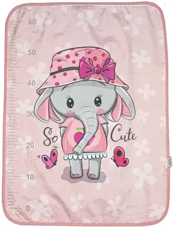 زیرانداز تعویض نوزاد عروسکی فیل کلاه دار دخترانه