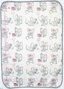 زیرانداز تعویض نوزاد مدل فانتزی موش دخترانه