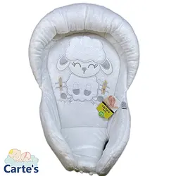 قنداق سوئیسی نوزاد گلدوزی ببعی رنگ طوسی