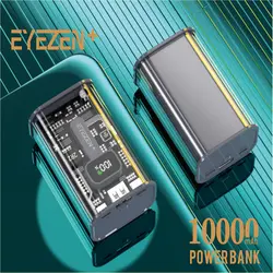 پاوربانک اِیزن پلاس فست شارژ مدل EP-10 ظرفیت 10000 میلی آمپر ساعت شیشه ای