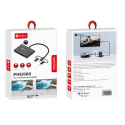 مبدل microUSB/ لایتنینگ/ USB-C به HDMI/VGA/AV پرووان مدل PHU560