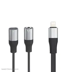 کابل تبدیل لایتنینگ به AUX / USB-C پرووان مدل PCA46 طول 0.15 متر