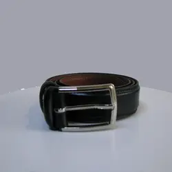 کمربند چرم طبیعی گاوی 2 رو مشکی و عسلی