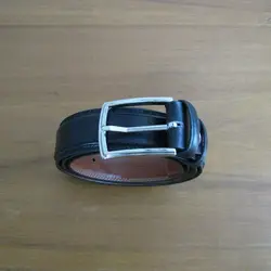 کمربند چرم طبیعی گاوی 2 رو مشکی و عسلی