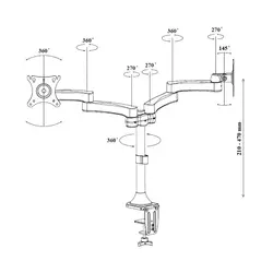 پایه رومیزی مانیتور LD-410BD ال سی دی آرم LCD Arm