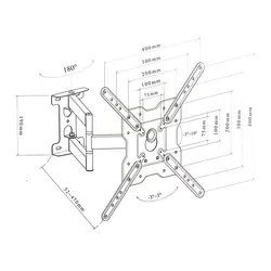 پایه دیواری تلویزیون TWM-500 ال سی دی ال سی دی آرم LCD Arm