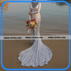 لباس فرمالیته دانتل پولکی دوزی شده