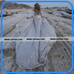 لباس فرمالیته دانتل پولکی دوزی شده