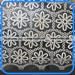 پارچه ارگانزا طرح گل 8برگ