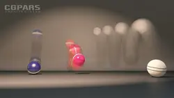 متحرک سازی برخورد توپ با زمین با وزنهای مختلف در مایا