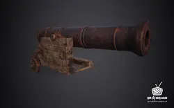 آموزش تکسچرینگ پیشرفته توپ جنگی در Substance Painter