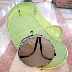 پشه بند قایقی ۱نفره کف ضخیم تورحریر رنگ سبزصادراتی