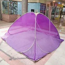 پشه بندمسافرتی ۱۲نفره کف ضخیم تور بنفش