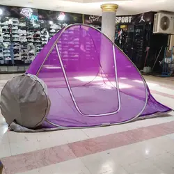 پشه بندمسافرتی ۱۲نفره کف ضخیم تور بنفش