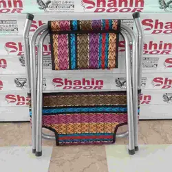 صندلی تاشو پشت دار مسافرتی طرح جاجیم سایز78cm x 45cm x 45cm