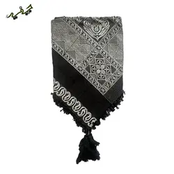چفیه عمانی سفید مشکی کد S47