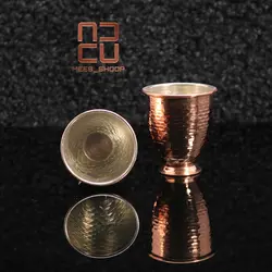 فنجان قهوه خوری پایه دار چکش کاری شده