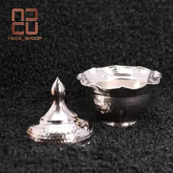 قندان مسی بدون پایه چکش کاری شده