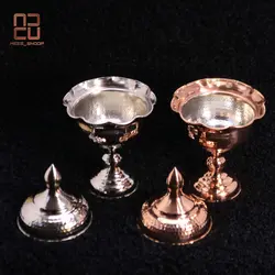 قندان مسی پایه دار چکش کاری شده