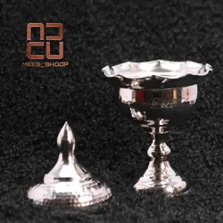 قندان مسی پایه دار چکش کاری شده