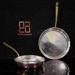 ماهیتابه مسی تک دسته برنجی