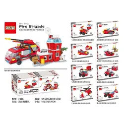 لگو آتش نشانی مدل کامیون آب پاش FIRE BRIGADE کد 742A-5