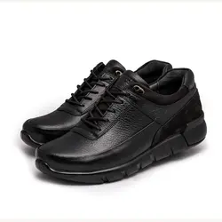 کفش طبی مردانه چرم طبیعی مدل کایا بندی مشکی ارسال رایگان