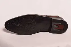 کفش چرم مردانه بدون بند قهوه ای