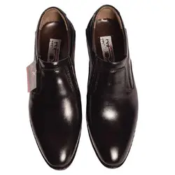 کفش چرم مردانه بدون بند مشکی