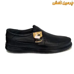 کفش چرم مردانه سایز بزرگ ( بزرگ پا ) رخشی مجلسی بدون بند کد 7705