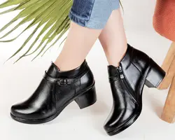 نیم بوت چرم زنانه طبی تبریز مدل آذین ( نیم ساق ) کد 19952