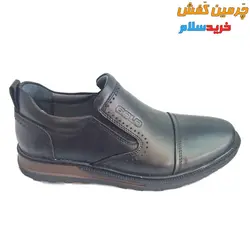 کفش تمام چرم مردانه گلد کش دار کد 6550