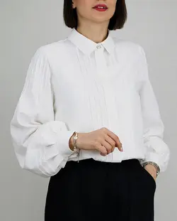 شومیز لینن رگه‌دوزی