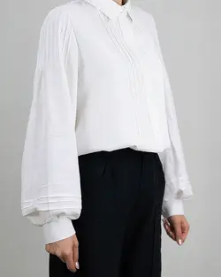 شومیز لینن رگه‌دوزی
