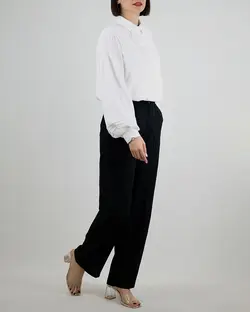 شومیز لینن رگه‌دوزی