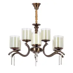 لوستر ۹ شعله چشمه نور کد N2699/9 نسکافه ای