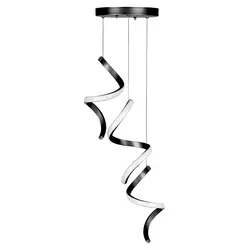 چراغ آویز سه شعله چشمه نور کد L6364/3-BK مشکی (آفتابی)