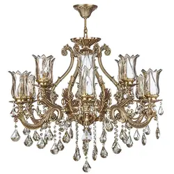 لوستر ۱۰ شعله چشمه نور مدل S3595.5-5-A آنتیک