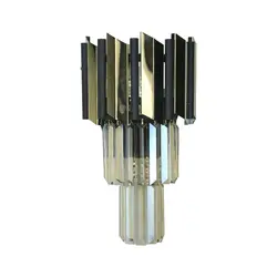 دیوارکوب چشمه نور کد N2417/1 طلایی مشکی با کریستال
