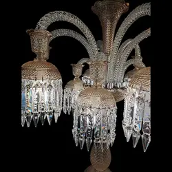 آباژور ایستاده (کنار سالنی) کریستال باکارات خوشه‌ای 9شاخه کد L1013