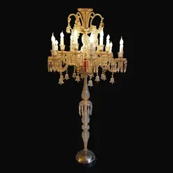 آباژور ایستاده کنار سالنی کریستال باکارات 12 شاخه کد L1010