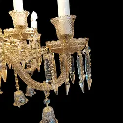 آباژور ایستاده کنار سالنی کریستال باکارات 12 شاخه کد L1010