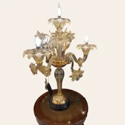 شمعدان کریستال مورانو شاین 4 شاخه کد L1012