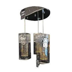 لوستر آویز سقفی وارداتی دوجداره کد CE1011