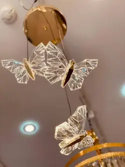 لوستر آویز مدرن وارداتی پروانه برجسته سه تایی کد M1390/3