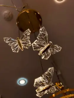 لوستر آویز مدرن وارداتی پروانه برجسته سه تایی کد M1390/3