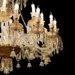 لوستر باکارات کریستالی نود 18 شاخه کد H1059