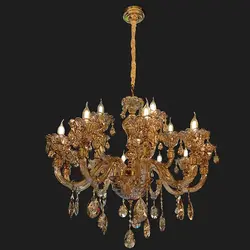لوستر تمام کریستال وارداتی 15 شاخه کد H1013