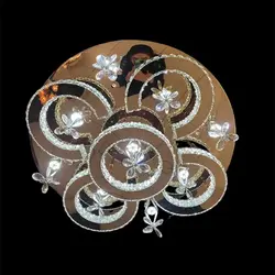 لوستر سقفی وارداتی گرد با گل برجسته آویز کد CE1019