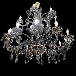 لوستر کریستال دی مایو مشکی 18 شاخه کد H1042